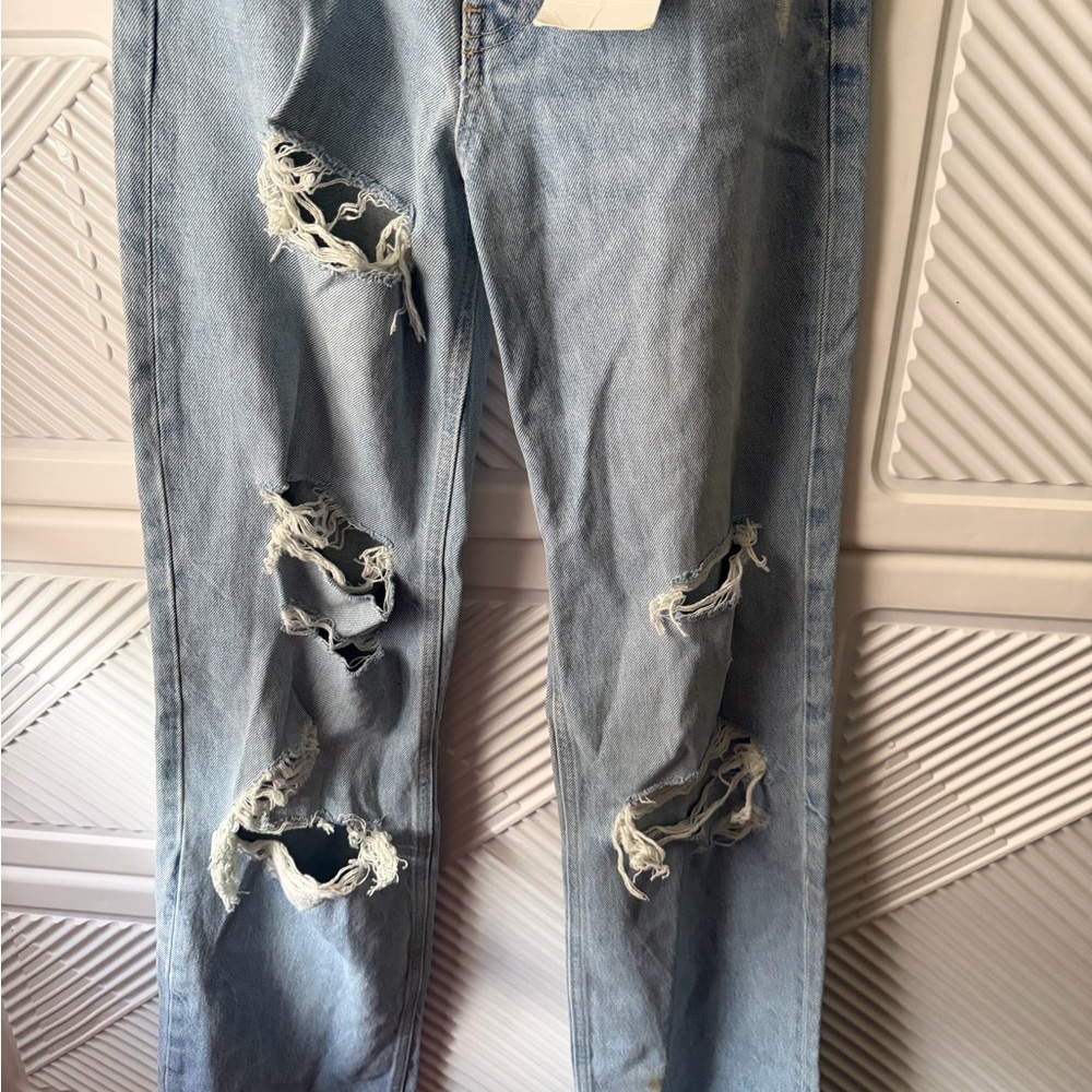 ZARA Ripped Wide Leg Jeans - Picture 15 of 16